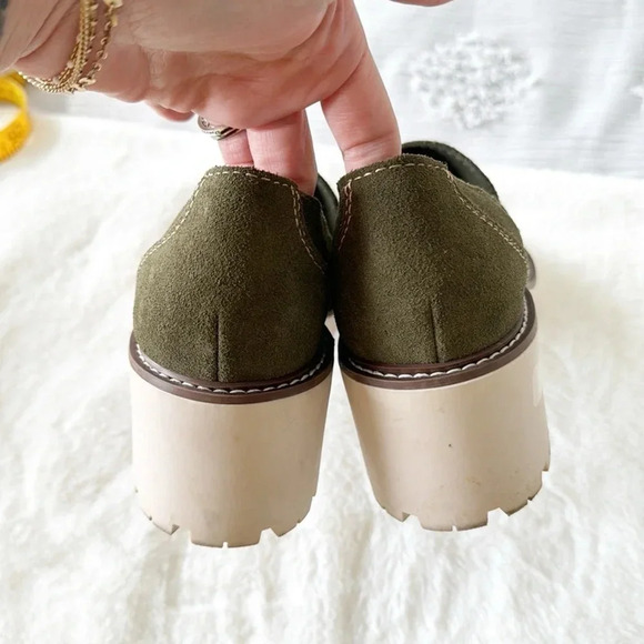 Women's Olive Loafer with Chunky Sole - Picture 7 of 10